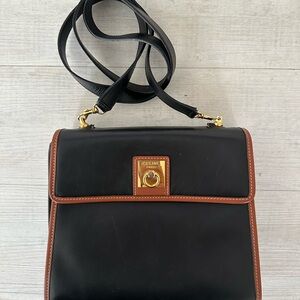 Celine Black and Brown Leather Shoulder Bag/Crossbody Bag With Removable Straps